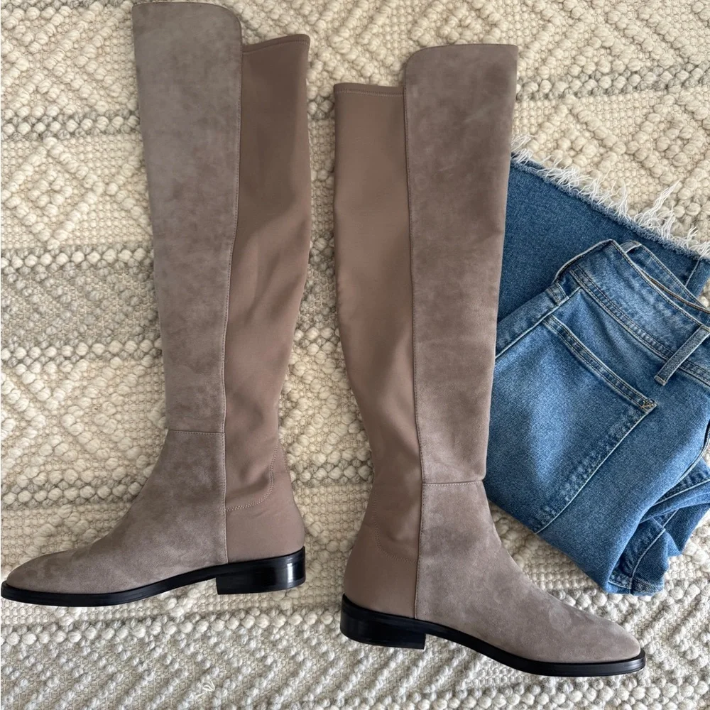 Stuart Weizman Over the Suede Knee-High Boots